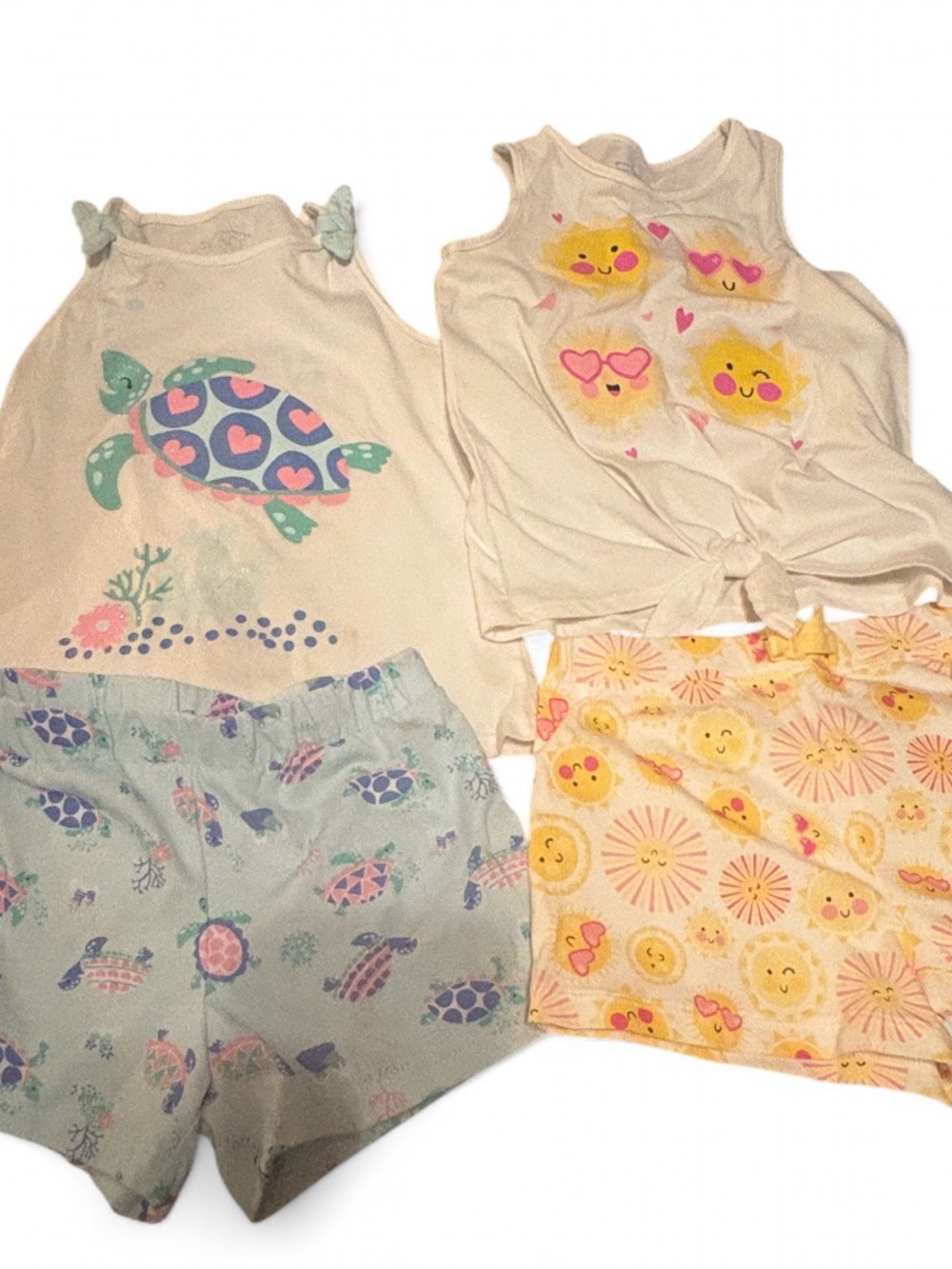 The Children's Place Cream Turtle & Sunshine Matching Sets